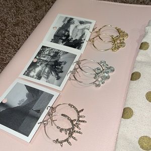 3 pairs of Anthropologie earrings